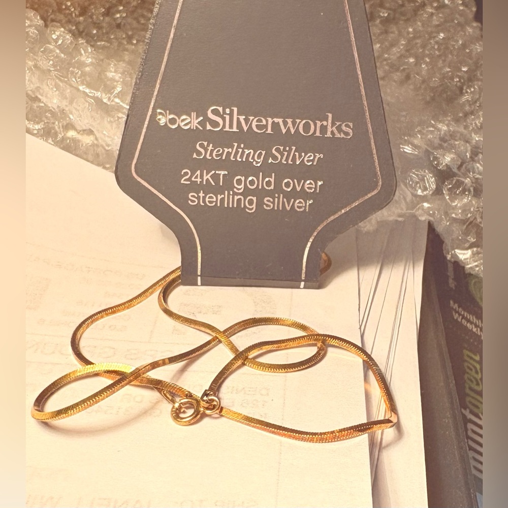 24 k gold plated 925 silver necklace